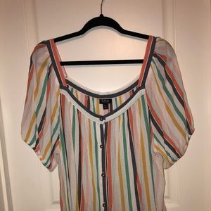 Multi-color striped top
